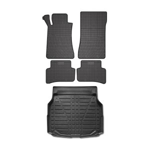 Mercedes C Class W203 Floor Mats - Omac - El-Toro & YPS - Black - '01-'09
